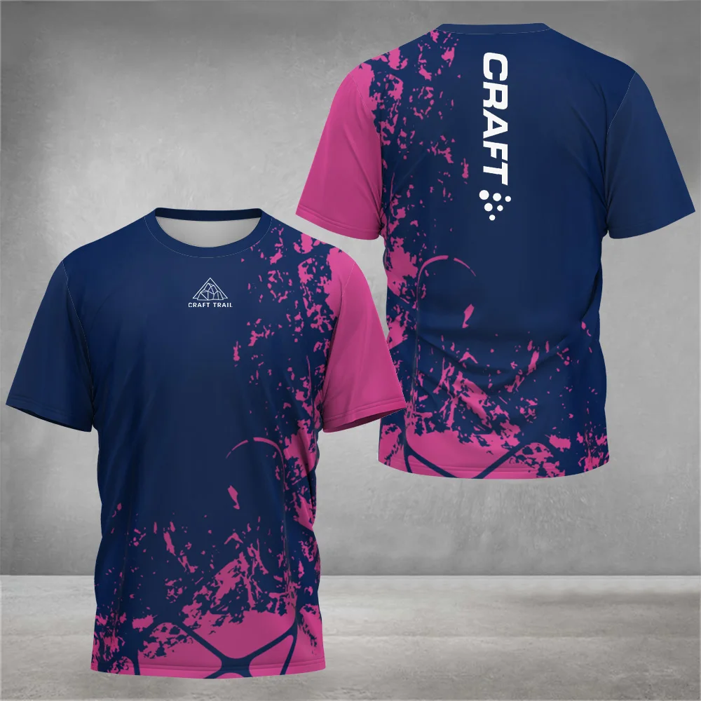 Badminton Outfit - 패션 타이다이 프린트 크루넥 티셔츠 남성용