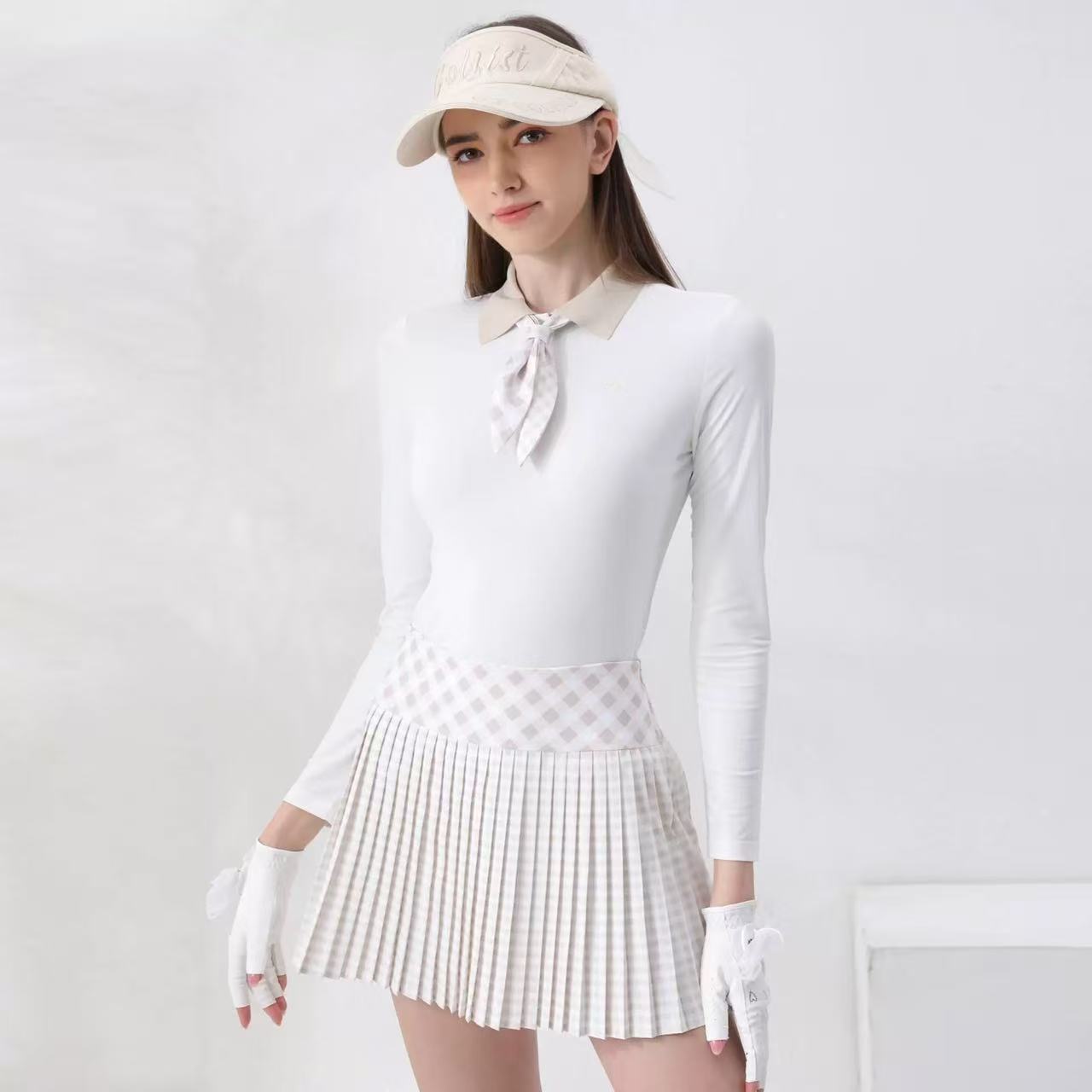 Badminton Outfit - 여성용 가을용 긴팔 신축성 있는 골프