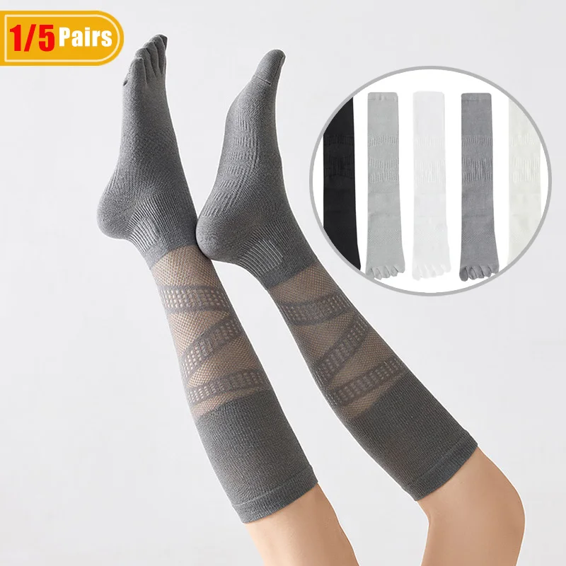 1/5 쌍 여성용 압축 다섯 손가락 양말 긴 스포츠 피 - Badminton Game 리뷰 및 가격