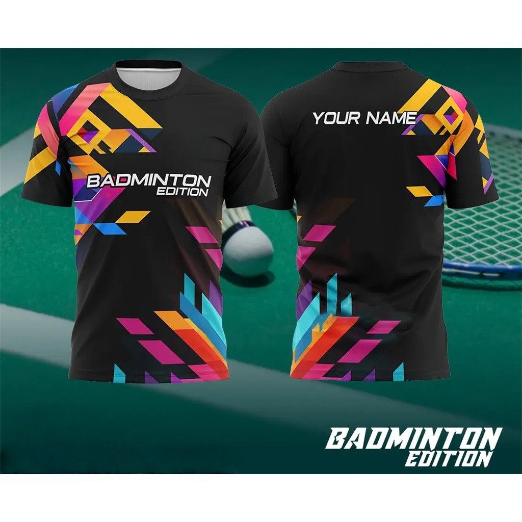 남성 배드민턴 의류 그라데이션 3D 프린트 배드민턴 티 - Badminton Outfit 리뷰 및 가격