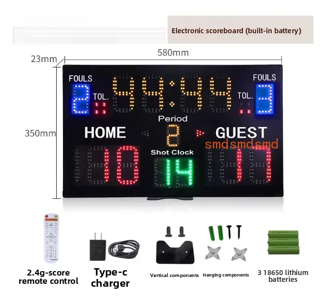 농구 경기용 전자 점수판, 24초 카운트다운 기능, 배 - Badminton Game 리뷰 및 가격