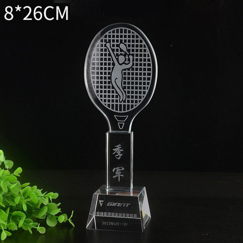 커스텀 크리스탈 트로피, 배드민턴 테니스 대회, 스포츠 - Badminton Logo 리뷰 및 가격