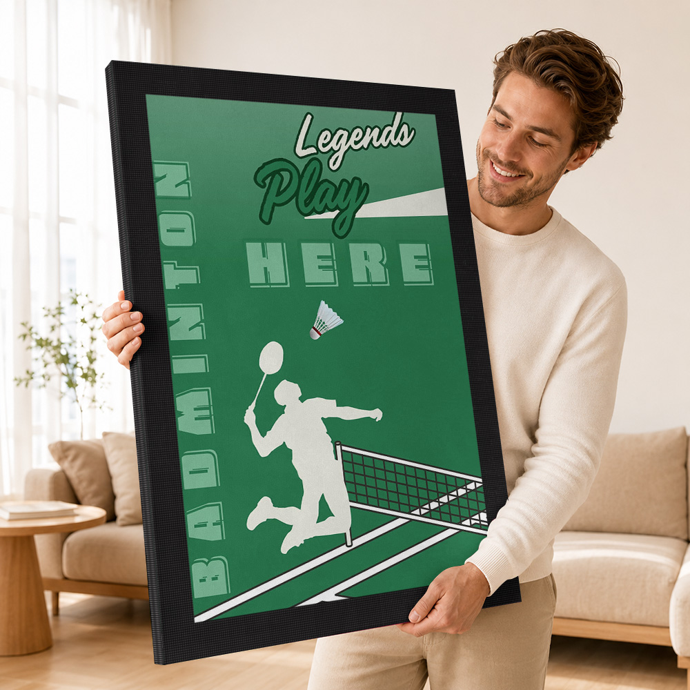 배드민턴 레전드 플레이어들이 그린 곳, 캔버스 포스터, - Badminton Legend 리뷰 및 가격